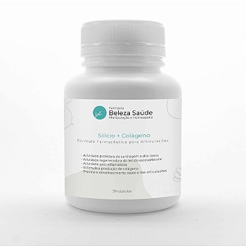 Saúde nas Articulações com Silício + Colágeno : Fórmula Farmacêutica 30 Cápsulas