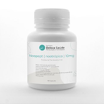 Noopept ( nootrópico ) 10mg - Fórmula Farmacêutica 90 Cápsulas Veganas Sublinguais