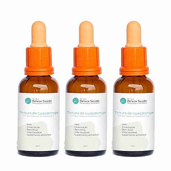 Tintura de Guaçatonga : Extrato Fórmula Farmacêutica 3 Frascos x 60ml