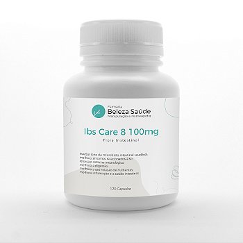 Ibs Care 8 100mg - Flora Instestinal : Fórmula Farmacêutica 120 Cápsulas