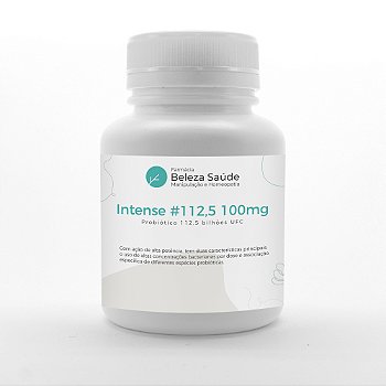 Intense #112,5 100mg - Probiótico 112,5 bilhões UFC : Fórmula Farmacêutica 30 Cápsulas