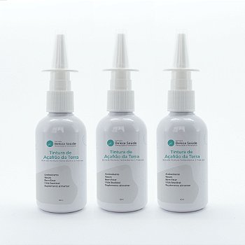 Tintura Açafrão da Terra : Extrato Fórmula Farmacêutica 3 Frascos x 60ml