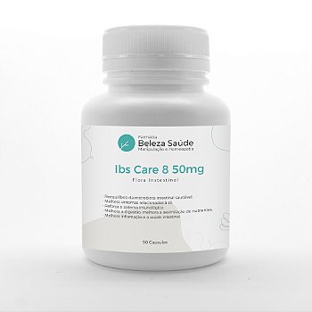 Ibs Care 8 50mg - Flora Instestinal : Fórmula Farmacêutica 90 Cápsulas