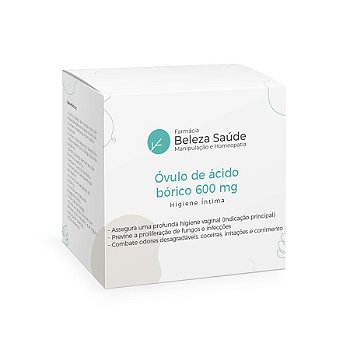 Óvulo de ácido bórico 600 mg -Higiene Íntima Candidíase : Grau Farmacêutico 30 unidades