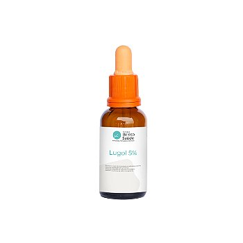 Lugol 5%  (Iodo + Iodeto Potássio)  Saúde Corporal - 30ml