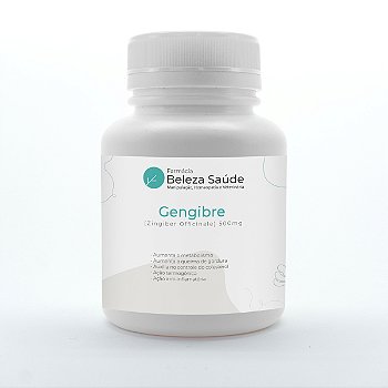 Gengibre (Zingiber Officinale) 500mg - Termogênico - 60 doses