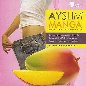 Ayslim Manga Africana 500mg : Modulador de Peso Natural, Inibidor Apetite, Queimador de Gordura