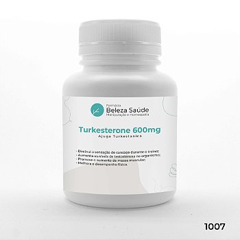 Turkesterone 600mg Ajuga Turkestanica : Aumento da Massa Magra e Testosterona