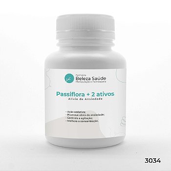 Passiflora + L-theanine + Lemon Balm - Alívio da Ansiedade
