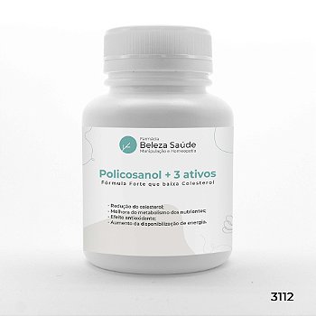 Policosanol + 3 Ativos - Fórmula Forte que baixa Colesterol
