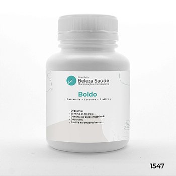 Boldo + Camomila + Curcuma + 3 ativos : Composto Detox