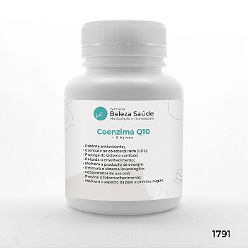 Coenzima Q10 + 3 Ativos - Antioxidante e Proteção Solar