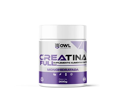 Creatina Monohidratada OWL 300 gramas.