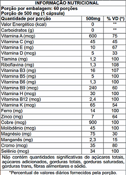 Multivitamínico - 60 Cápsulas - OWL Vita
