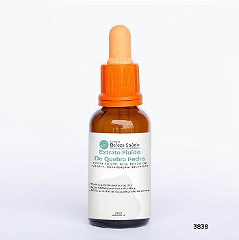 Extrato Fluído De Quebra Pedra 30ml : pedra no rim, azia, prisão de ventre, constipação, diurético