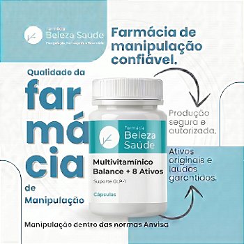 Multivitamínico Balance + 8 Ativos 60 Cápsulas | Suporte GLP-1