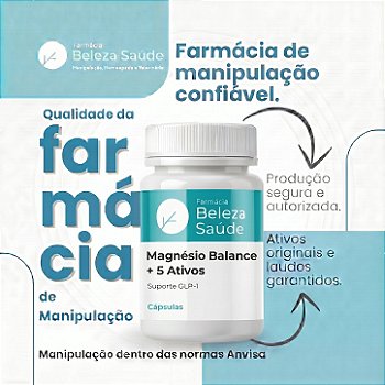 Magnésio Balance + 5 Ativos 60 Cápsulas | Suporte GLP-1