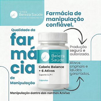 Cabelo Balance + 6 Ativos 60 Cápsulas | Suporte GLP-1