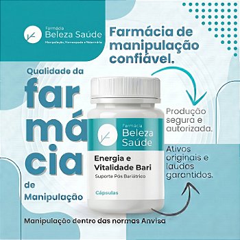 Energia e Vitalidade no Pós-Bariátrico + 60 Cápsulas | Suporte Pós-Bariátrico