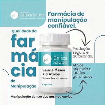 Saúde Óssea e Articulações Femininas + 8 Ativos 60 Cápsulas | Suporte para Menopausa