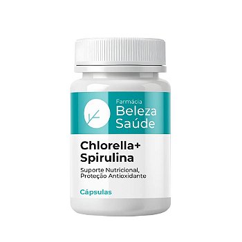 Chlorella 500mg + Spirulina 500mg - Composto Detox Natural