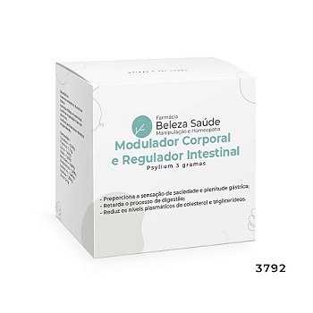 Modulador Corporal e Regulador Intestinal : Psylium 3 gramas