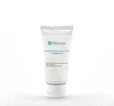 Acido Hialurônico 10% + Colágeno 5% - Creme Anti Rugas