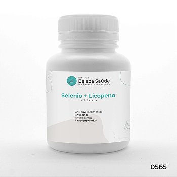 Selenio + Licopeno + 7 Ativos - Rugas e Flacidez Facial