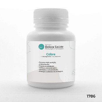 Cobre + Manganês + 6 Ativos - Fórmula para Energia Muscular