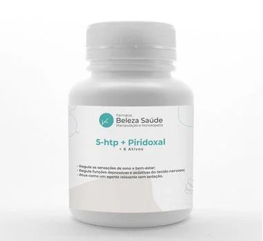 5-htp + Piridoxal + 6 Ativos - Insônia, Estresse e Ansiedade