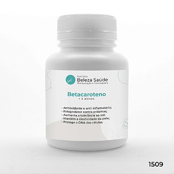 Betacaroteno + 2 Ativos - Pele Protegida e Bronzeada