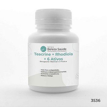 Teacrine + Rhodiola + 6 Ativos - Desgaste Mental e Físico