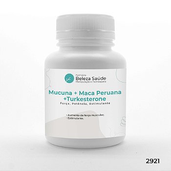 Mucuna + Maca Peruana + Turkesterone  :  Força, Potência, Estimulante