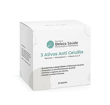 3 Ativos Anti Celulite - Verisol + Dimpless + Vitamina C