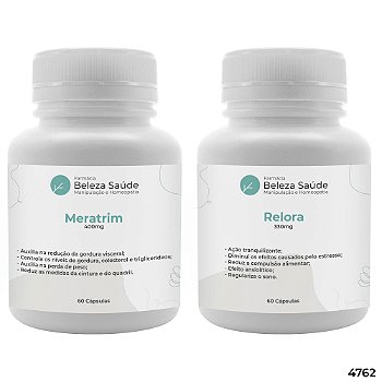 Relora 330mg 60 Cápsulas + Meratrim 400mg 60 Cápsulas : 2 produtos para Emagrecer com Saúde