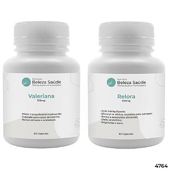 Relora 330mg 60 Cápsulas + Valeriana 100mg 60 Cápsulas : 2 Produtos para Emagrecer com Saúde