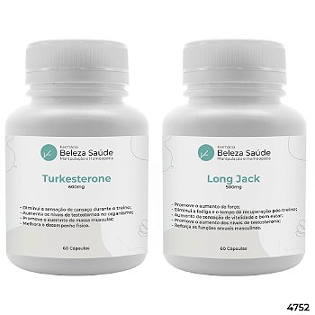 Turkesterone 600mg 60 Caps + Long Jack 500mg 60 Caps ; 2 Produtos para Bombar