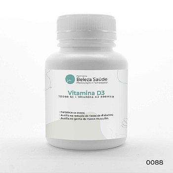Vitamina D3 10000 Ui + Vitamina K2 200mcg
