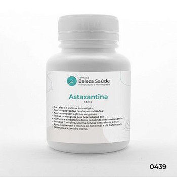 Astaxantina 12mg Saúde Mental e Física