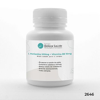 L Metionina 500mg + Vitamina B6 10mg