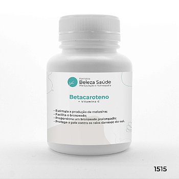 Betacaroteno + Vitamina C - Pílula do Bronzeamento