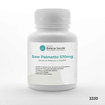Saw Palmeto 570mg Saúde da Prostata e Capilar