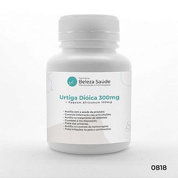 Urtiga Dióica 300mg + Pygeum Africanum 100mg