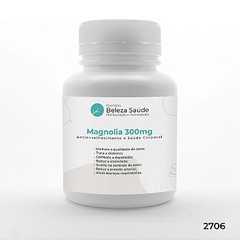 Magnolia 300mg Antienvelhecimento e Saúde Corporal