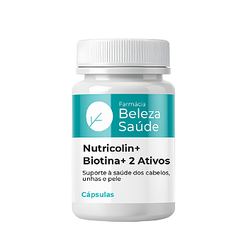Nutricolin + Biotina + 2 Ativos - Cabelos, Pele e Unhas