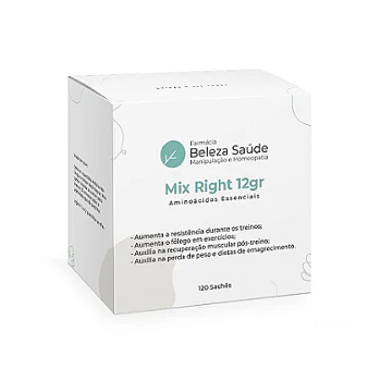 Mix Right 12gr - Aminoácidos Essenciais com a Proporção Molar do Dr. Lair Ribeiro - 120 Sachês