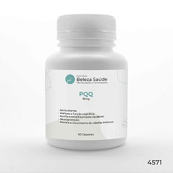 Pqq Pirroloquinolina Quinona 10mg 60 Cápsulas