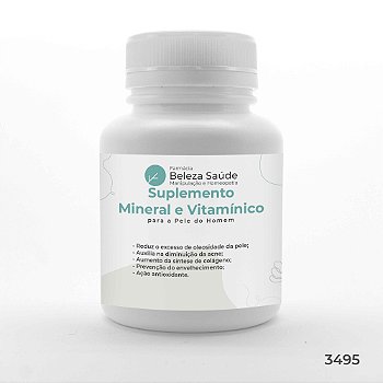 Suplemento Mineral e Vitamínico para a Pele do Homem