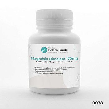 Magnésio Dimalato 170mg + Treonato 170mg + Glicina 170mg