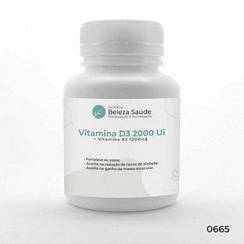 Vitamina D3 2000 Ui + Vitamina K2 120mcg